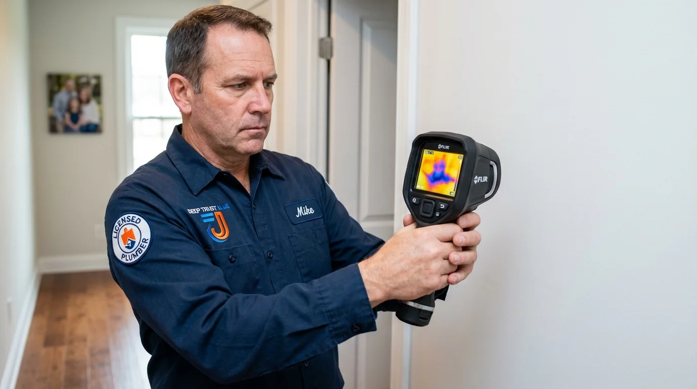 Thermal imaging leak detection by Johns Plumbing LLC in Collingswood